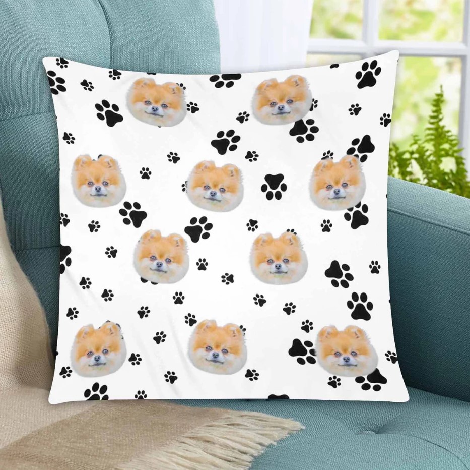 Custom Pet Face Photo Pillow Cases Home Decor Housewarming Gift